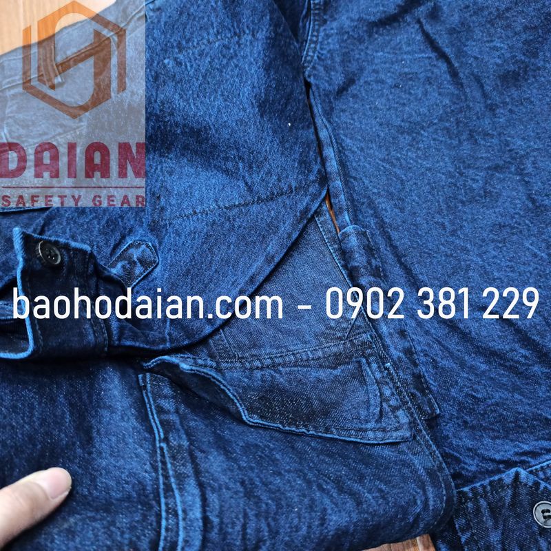 Quần áo jean điện lực cao cấp kèm logo EVNHCMC - đủ size