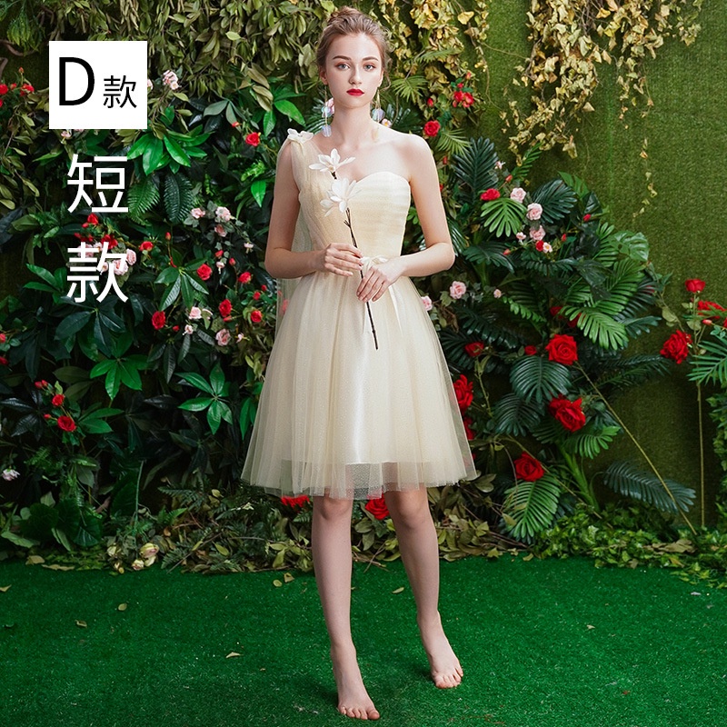Đầm Phù Dâu Thiết Kế Mỏng Kiểu Dáng Mới Xinh Xắn Thời Trang