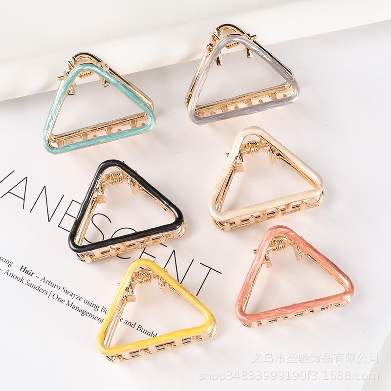 Kẹp tóc FREESHIP Giảm 1k Khi Nhập [GENZ123] Kẹp Tóc Kim Loại Tam Giác Sang Trọng K005