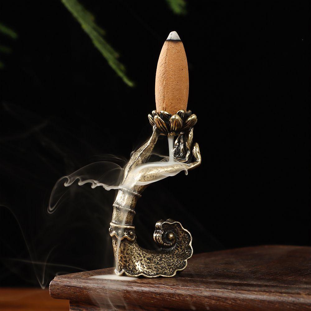 YNATURAL Giá Đỡ Đốt Trầm Hương Hình Hoa Sen Độc Đáo Trang Trí Nhà Cửa