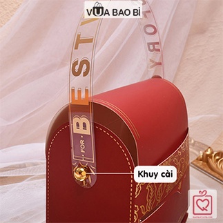 Hộp quà túi xách viền hoa 12x6x10cm H05 thời trang đựng quà tặng valentine, 8/3 bánh kẹo socola, mỹ phẩm phụ kiện