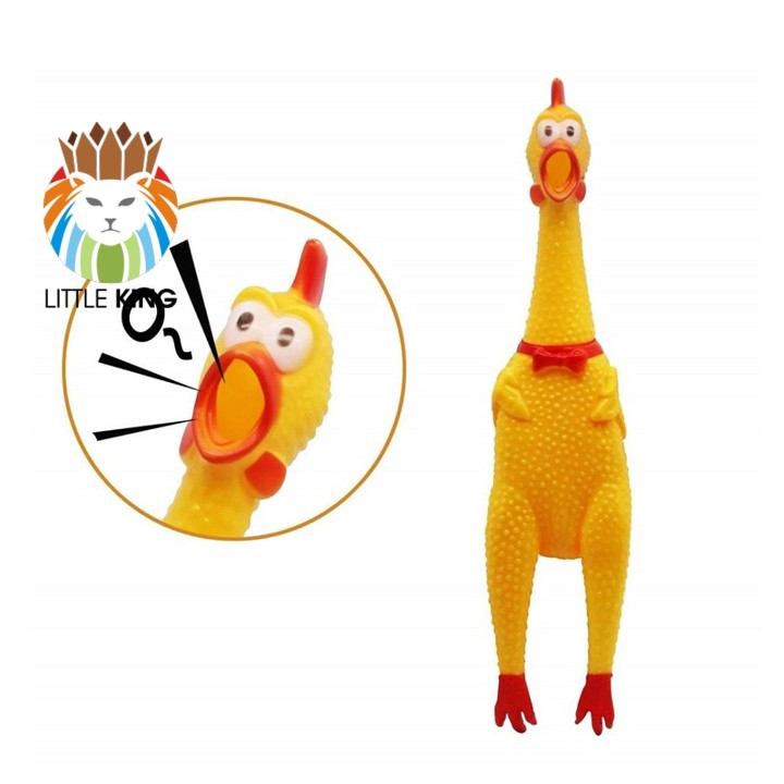 Đồ chơi cho chó Con gà la hét, gà a lử, gà bóp kêu shrilling chicken Little King pet shop