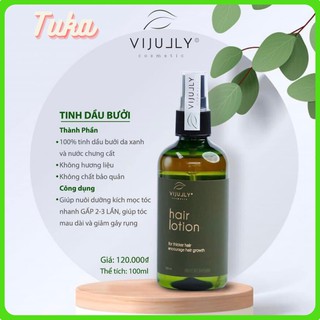 Tinh dầu bưởi Vi Jully Giúp Tóc Mọc dày và dài hơn, tóc mềm mượt (Mua 2 tinh dầu tặng kep tóc)