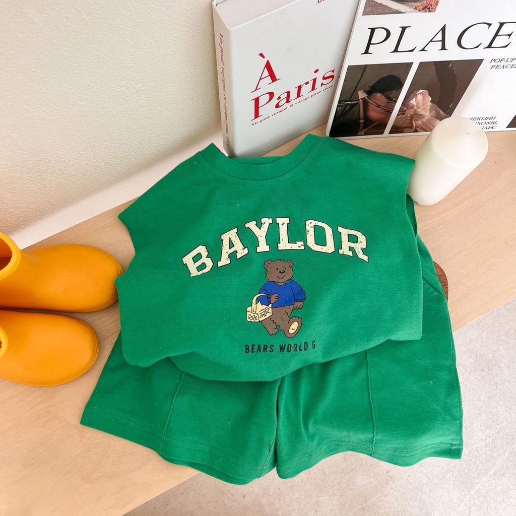 Bộ Sát Nách Cho Bé Trai Và Bé Gái, Bộ Ba Lỗ Trẻ Em BayLor Chất Cotton Ken Store