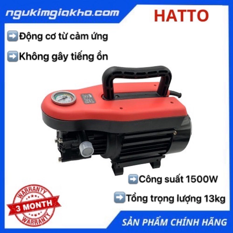 [CHÍNH HÃNG] Máy Xịt Rửa Xe Cao Áp HATTO 1500W[CÔNG SUẤT THẬT]