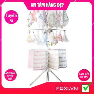 [FREESHIP HOÀN XU 50%] Cây phơi đồ đa năng INOX cao cấp-3 tầng-2 tầng móc kẹp-1 tầng thanh phơi-móc kẹp xoay 360 độ