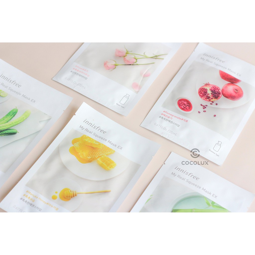 [CoCoLux] Mặt Nạ Miếng Innisfree My Real Squeeze Mask