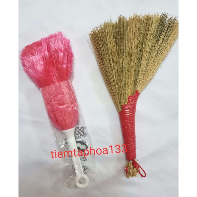 Chổi cỏ mini chổi ni lông quét bụi bàn thờ nhà bếp gầm xe