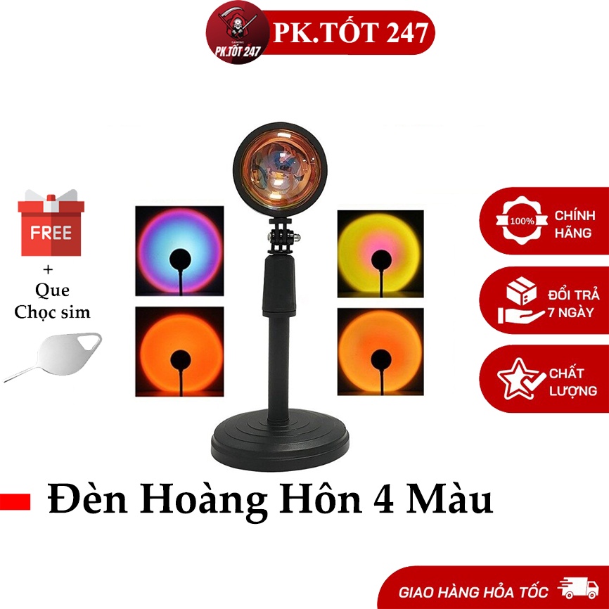 Đèn Hoàng Hôn 4 Màu Q08, Đèn Led Sunset Hỗ Trợ Quay Phim - Quay Tiktok - Chụp Ảnh Ánh Sáng Siêu Đẹp