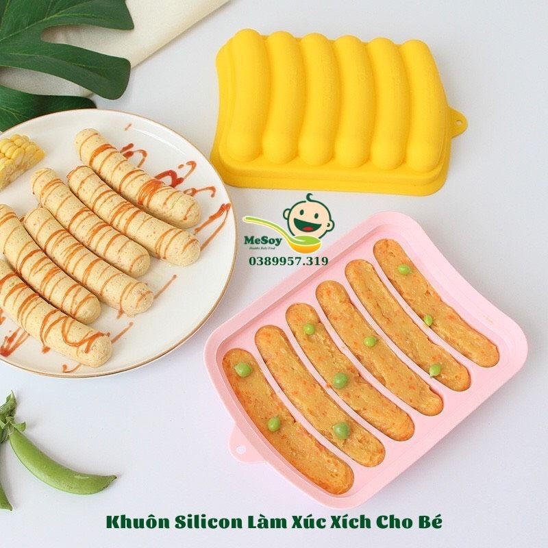 Khuôn silicon làm Xúc xích chịu nhiệt cho bé ăn dặm Mama Baby VN