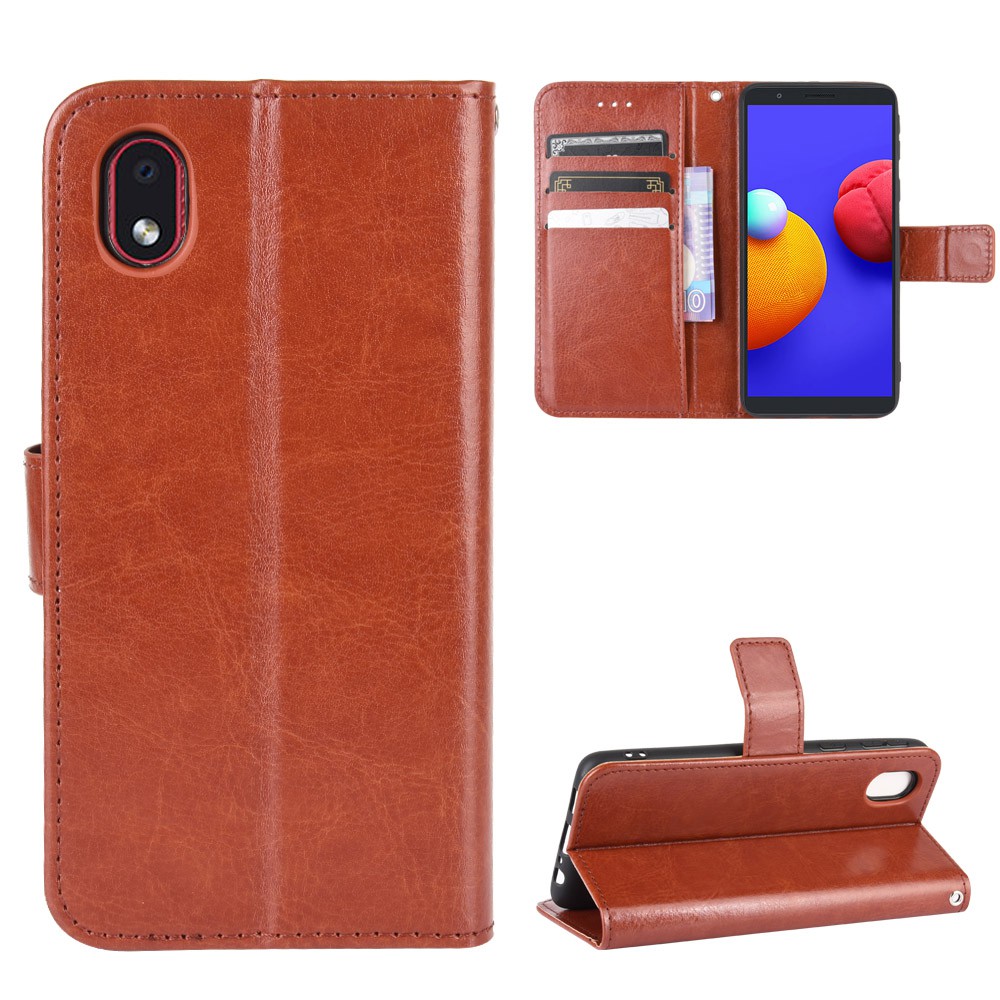 Bao Da Điện Thoại Dạng Ví Trơn Bóng Cho Dòng Samsung Galaxy A01 Core A01core | BigBuy360 - bigbuy360.vn