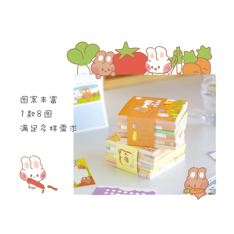 Giấy Note Cute Bộ 8 Mẫu 320 Tờ Ghi Chú Dễ Thương GOOD LUCK EVERYDAY Sticky Note Dán Trang Trí Sổ Bullet Journal