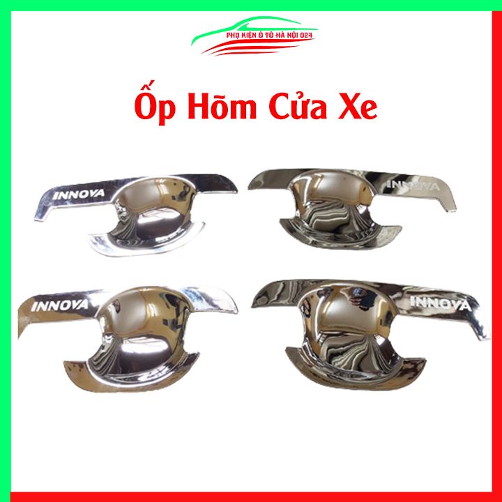 Ốp tay hõm mạ crom Innova 2008-2015 sáng bóng chống trầy bảo vệ cửa xe ô tô