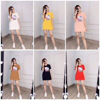 Đầm dấu quần gấu Pooh phom rộng dưới 65kg