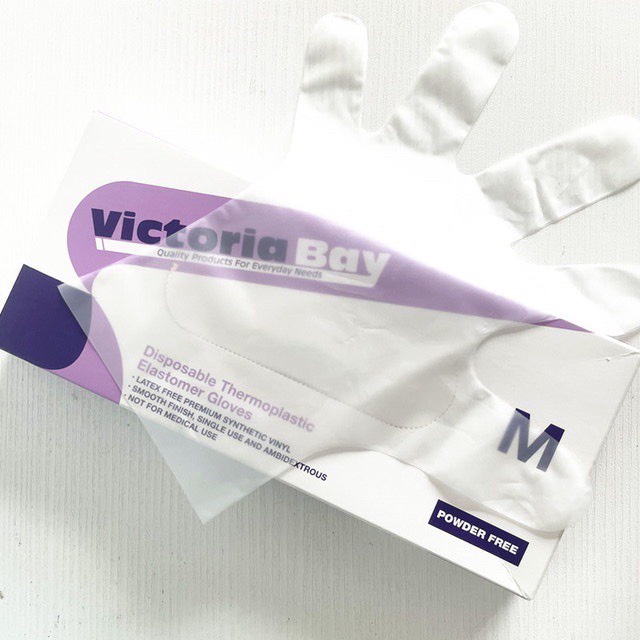 Hộp 100 Chiếc Găng Tay Victoria Bay Siêu Dai Đeo Vừa Vặn Tay Để Các Mẹ Nội Trợ Dễ Chế Biến )