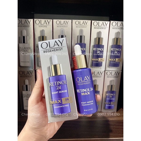 Tinh chất tái tạo da cải tiến Olay Retinol 24 Max Night Serum (40ml)