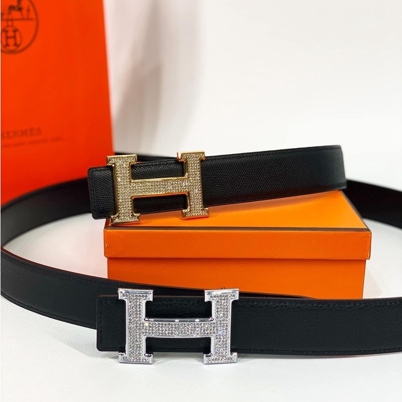 Thắt lưng, dây nịt Hermes HM mặt chữ H đính đá fullbox