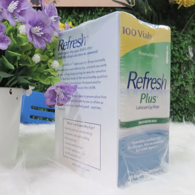 Nước mắt nhân tạo Refresh Plus Lubricant  Eye Drops (100 tép).