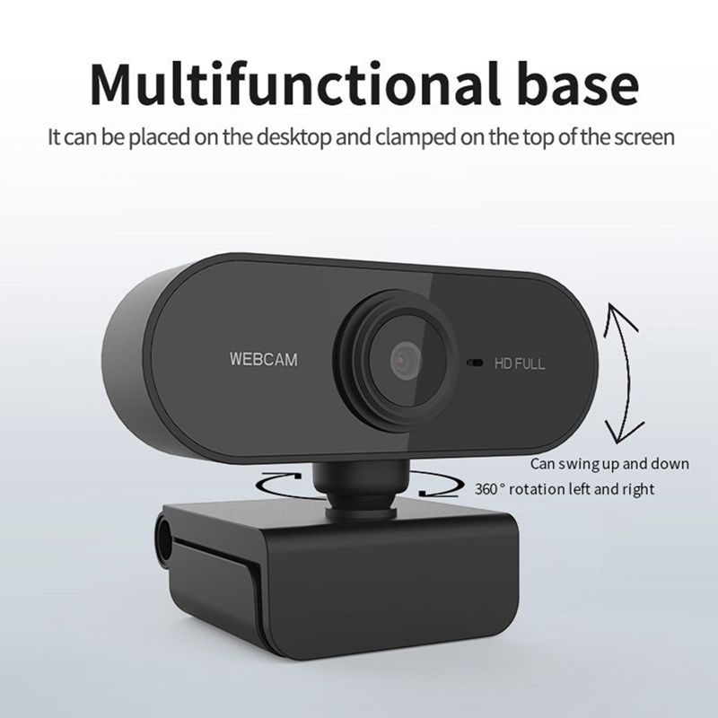 Webcam Full HD 1080p hỗ trợ microphone dùng cho PC MacBook và Laptop