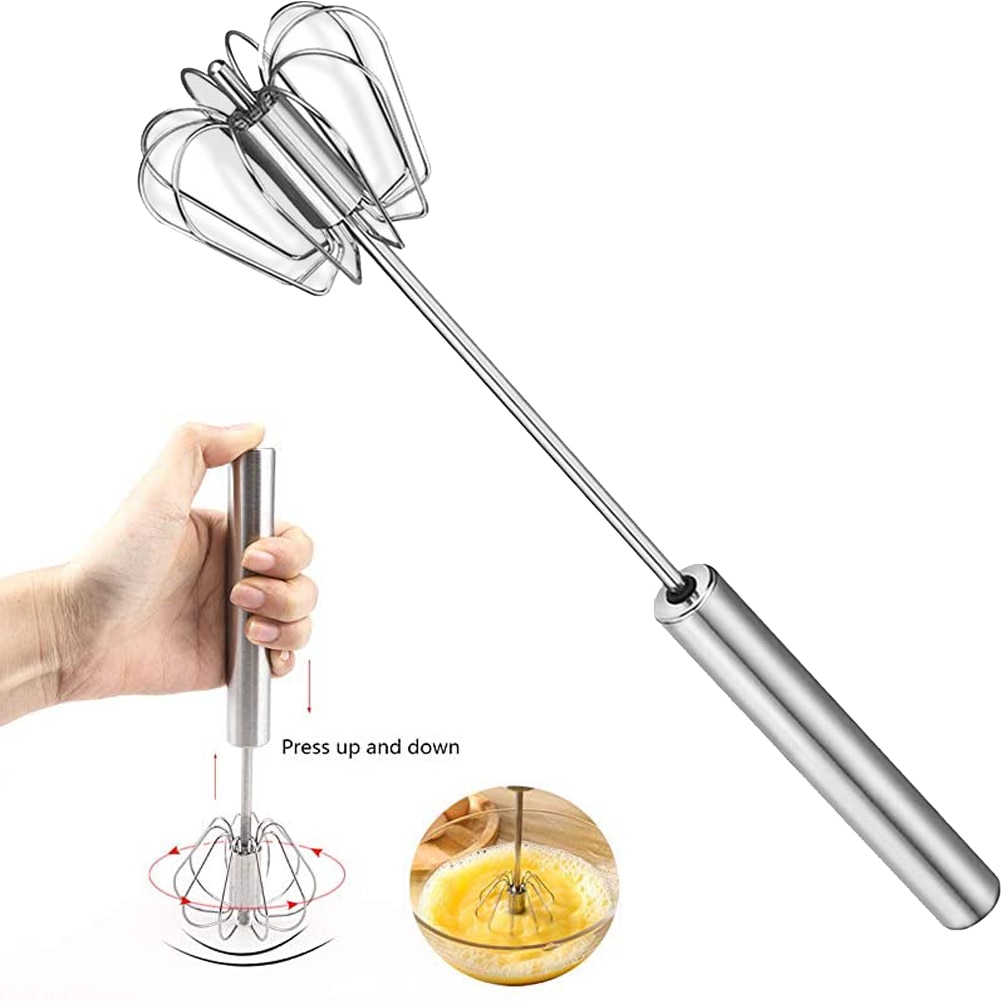 1 Cây Đánh Trứng Bán Tự Động Bằng Thép Không Gỉ 25.4 cm 304
