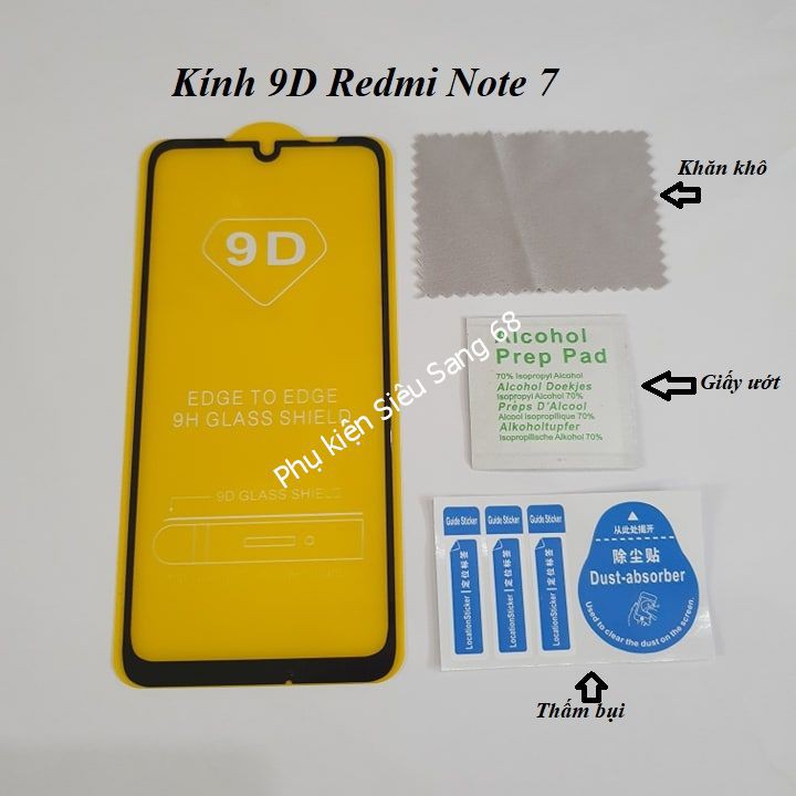 Redmi Note 7 | Kính cường lực 9D Full màn hình Redmi Note 7