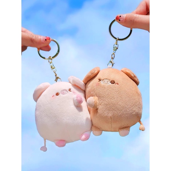 Móc khoá đôi gấu bông dễ thương-móc khoá couple nam châm cute