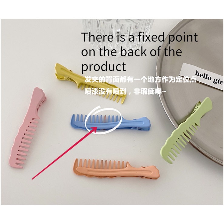 Kẹp tóc hình chiếc lược 5 màu kẹo ngọt tùy chọn dễ thương đáng yêu