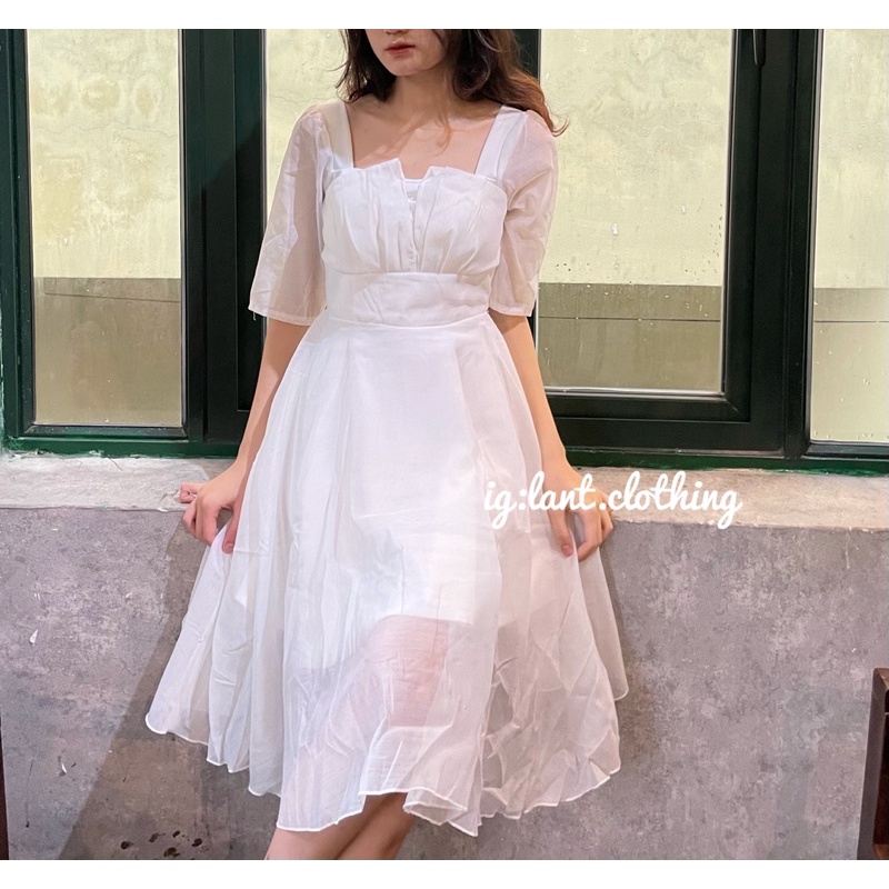 Váy voan bóng kính/tay thuơng công chúa sang chảnh 114