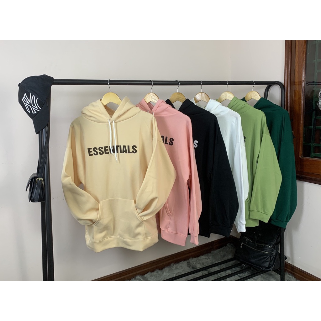 Áo Khoác nỉ HOODIE  UNISEX Nam Nữ Chất Vải Dày Dặn Ấm Áp (Mã 10: ESSENTIAL)
