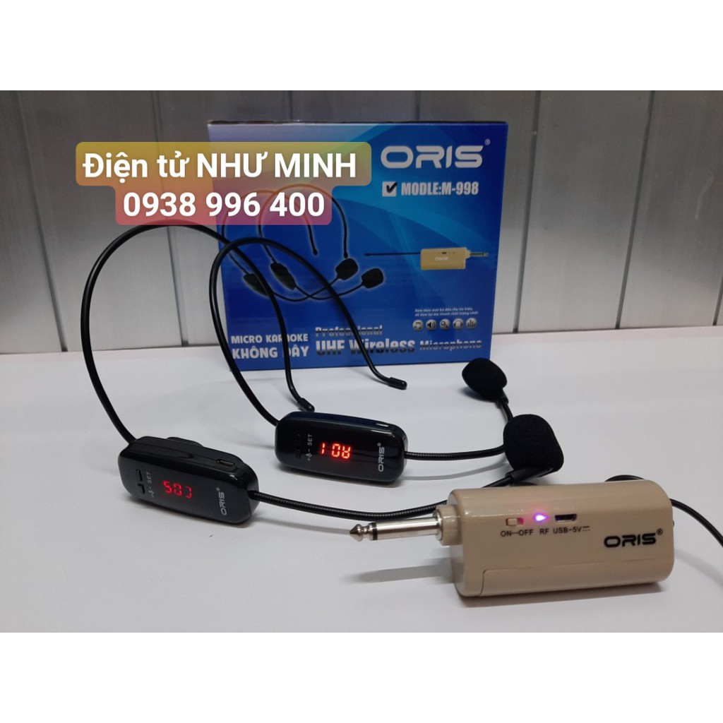 Micro đeo tai không dây 2 người UHF ORIS 998