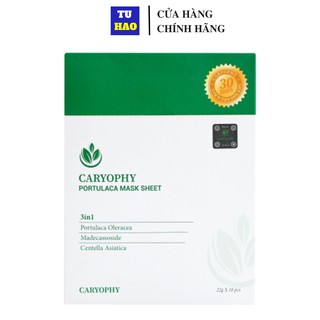 Hộp 10 Mặt Nạ Giảm Mụn Chuyên Sâu Caryophy Portulaca Mask Sheet 22grx10