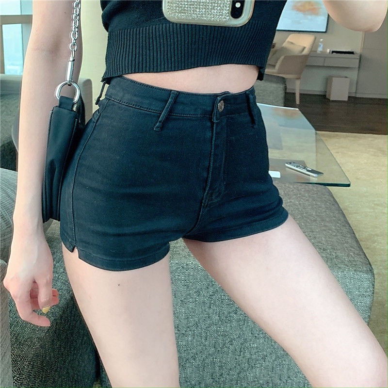 quần đùi sexy quần jean quần đùi nữ quần đùi ống rộng nữ Quần Short Denim Lưng Cao Dáng Ôm Thời Trang Mùa Hè Phong Cách Mới Cho Nữ