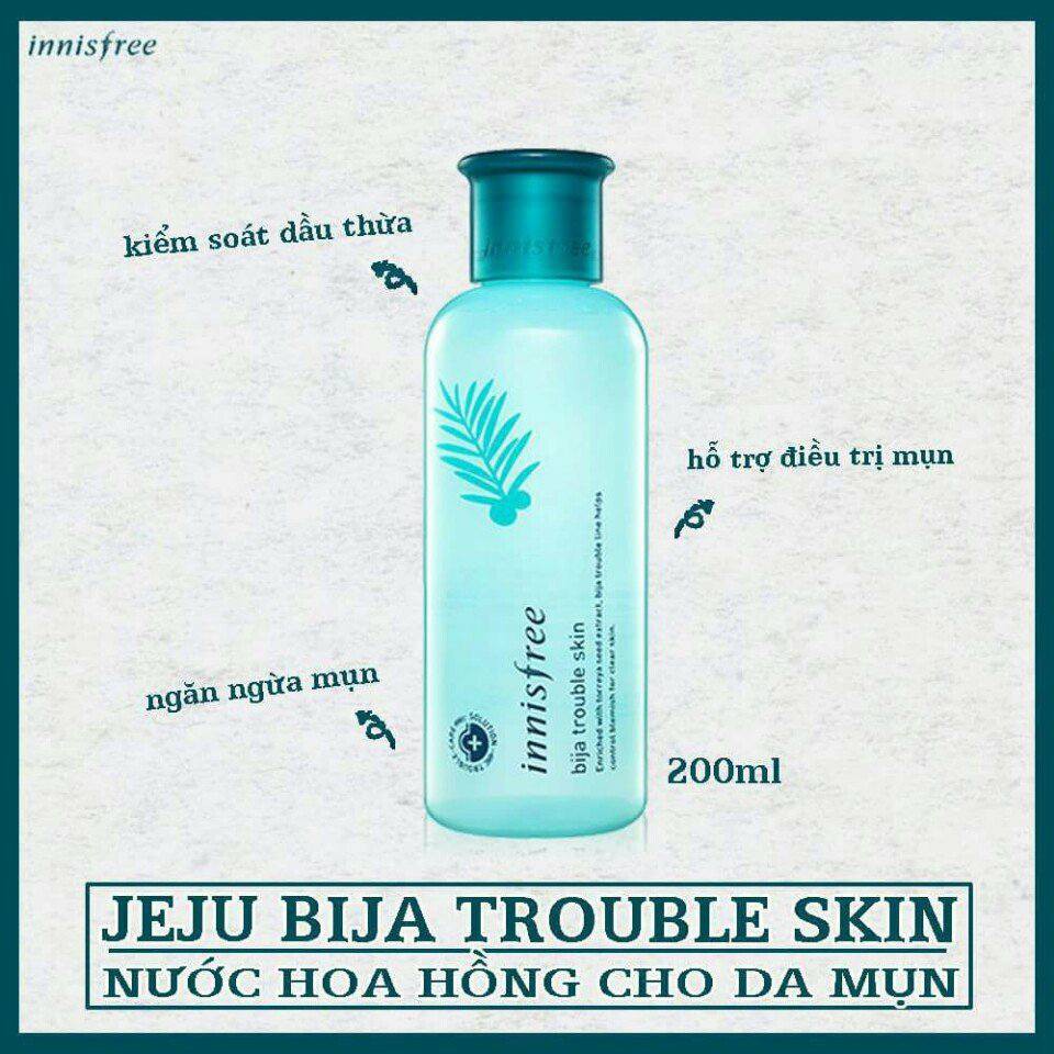 Nước Hoa Hồng Innisfree Jeju Bija Trouble Skin