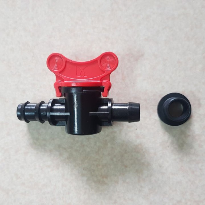 Van khởi thủy 16mm, 20mm, 25mm có ron cao su - Van khóa ống tưới PE/ LDPE