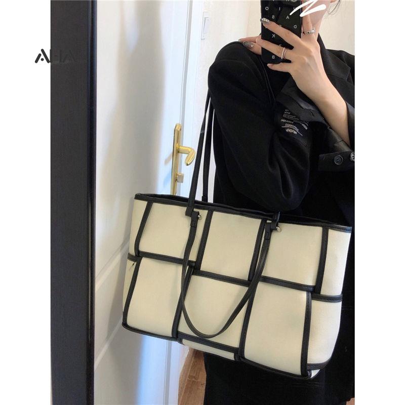 Túi xách AHA OFFICIAL vải canvas cỡ lớn phong cách Hàn Quốc mới