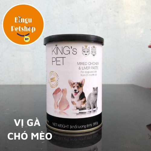 [HOT] Pate KING PET cho chó mèo lon 380g | Bingu Petshop