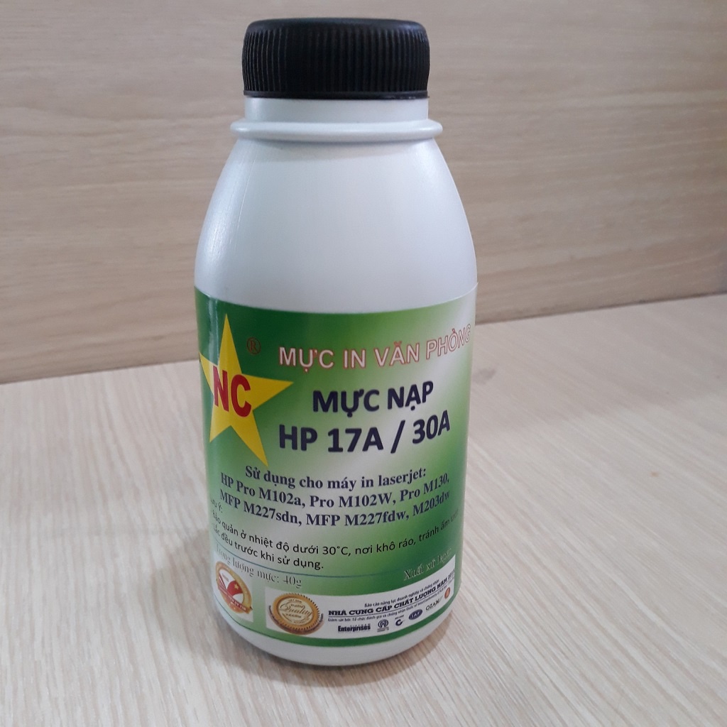 Mực nạp 17a, 30a, bình mực máy in HP Pro M102, 102a, 102w, 129, 130a, 130fn, 130, 132, 133, 134, 227fdn, 203dw, 203dn