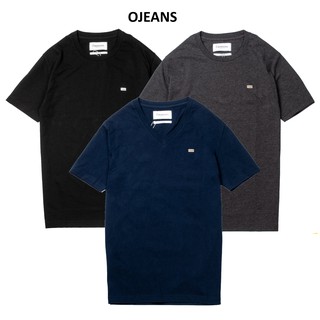Áo thun nam ngắn tay màu trơn chất cotton cao cấp Ojeans