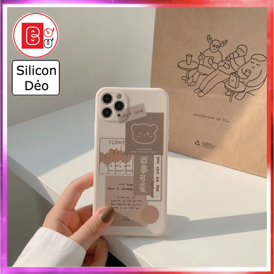 Ốp lưng điện thoại Gấu Nâu iphone 7/7plus/8/8plus/x/xs/xsmas/11/11pro/12/12promax -Bơ Bư