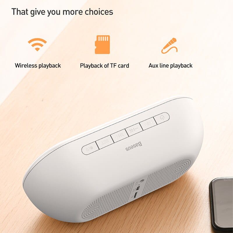 Loa Bluetooth PIN 1500mAH tích hợp đồng hồ báo thức đa năng 4 trong 1 - Baseus Encok E09 Wireless Speaker