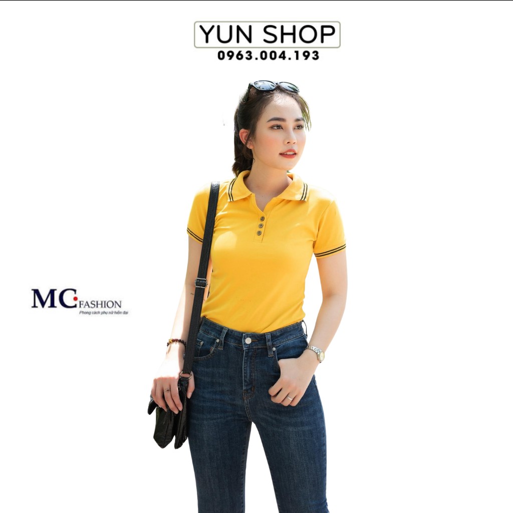 Áo Phông Nữ Có Cổ - MC Fashion AP169 Màu Vàng