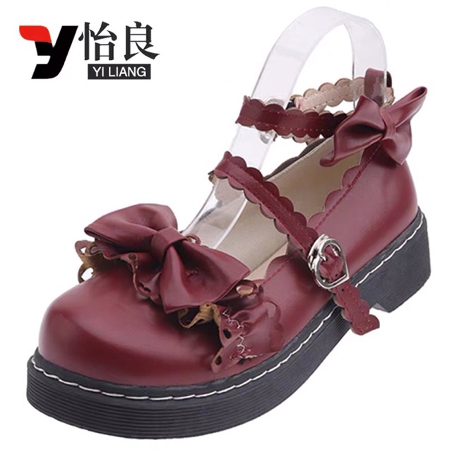 (Sẵn đen 38/Oder/ảnh thật/Mã GBB0002) Giày lolita búp bê nhật hàn cute