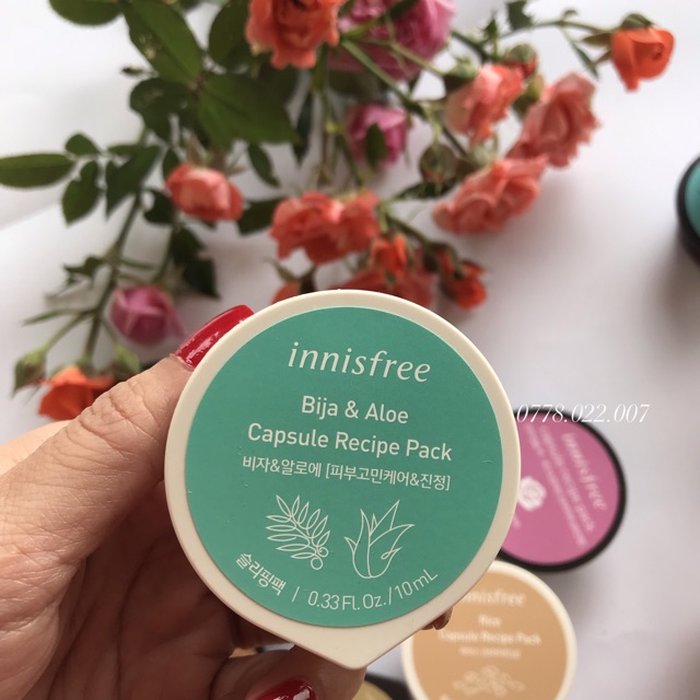 [New 2019] Mặt Nạ Hủ Chiết Xuất Từ Thiên Nhiên Innisfree Capsule Recipe Pack