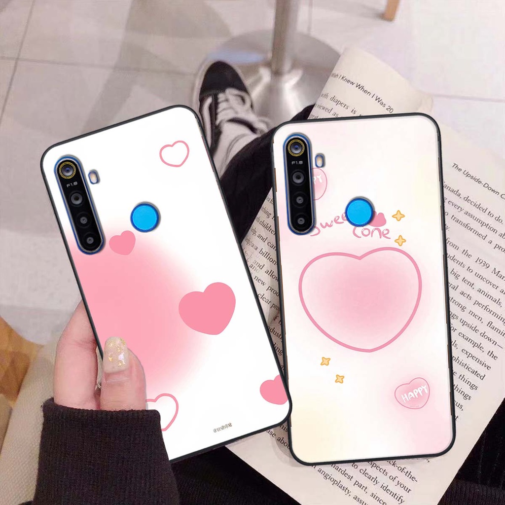 Ốp Realme 5 / 5 Pro / C3 in hình trái tim, caro kẹo ngọt đầy cá tính siêu đẹp siêu chất