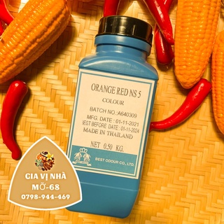 Bột màu đỏ cam Thái Lan  ( màu gạch tôm ) - 500gr