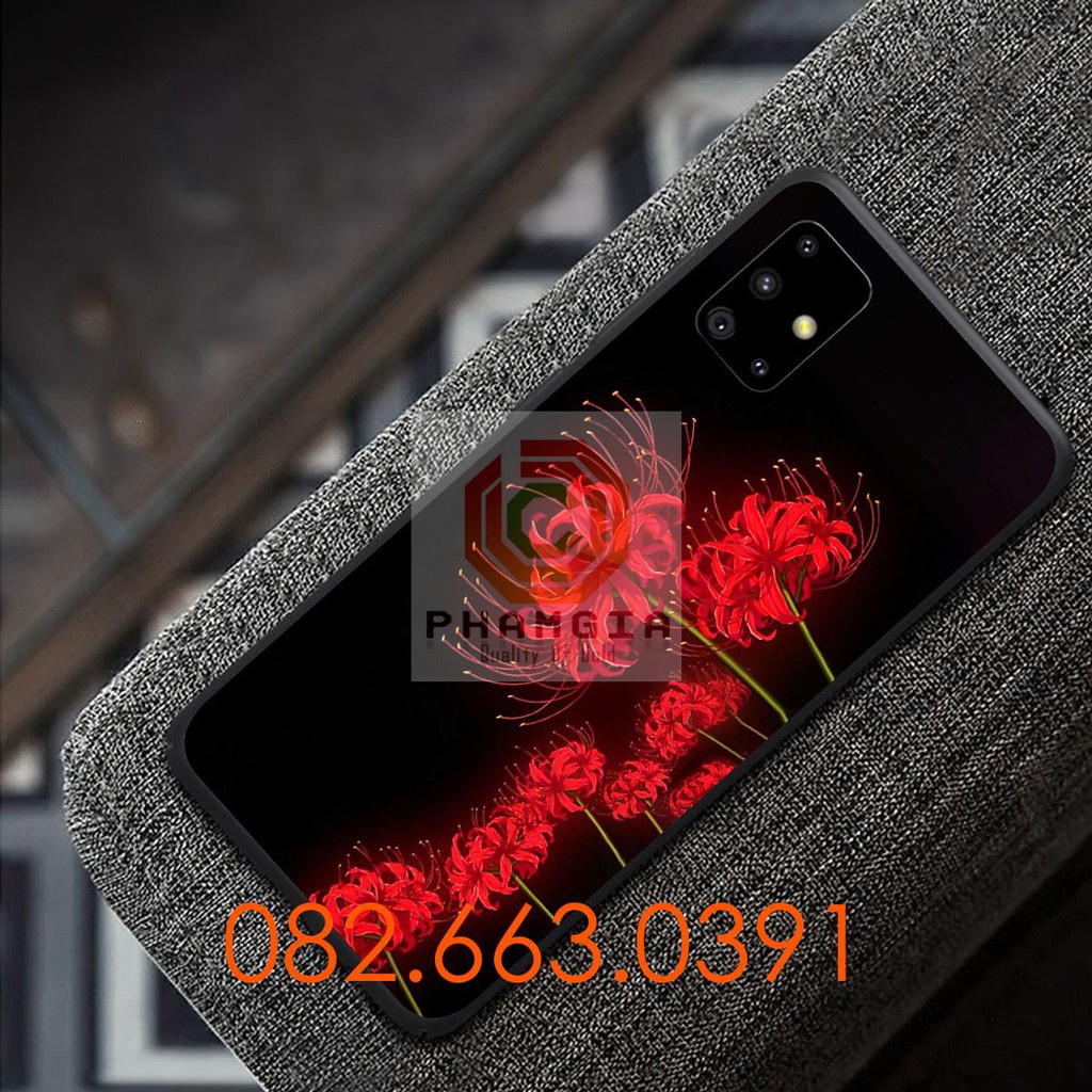 Ốp lưng Samsung M51 lưng cương lưc in hình hoa bỉ ngạn
