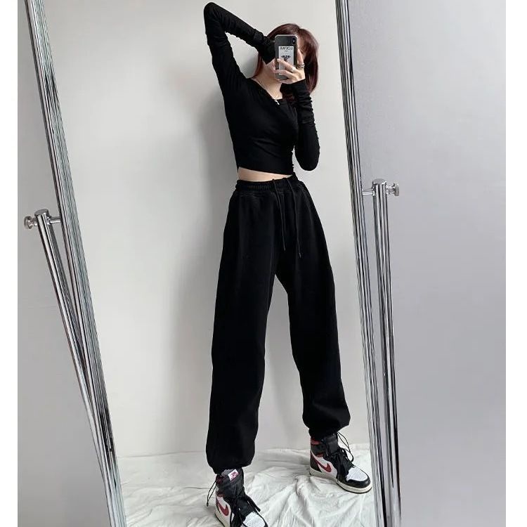 COZOK Quần Thể Thao Dáng Rộng Phong Cách Thời Trang Hàn Quốc