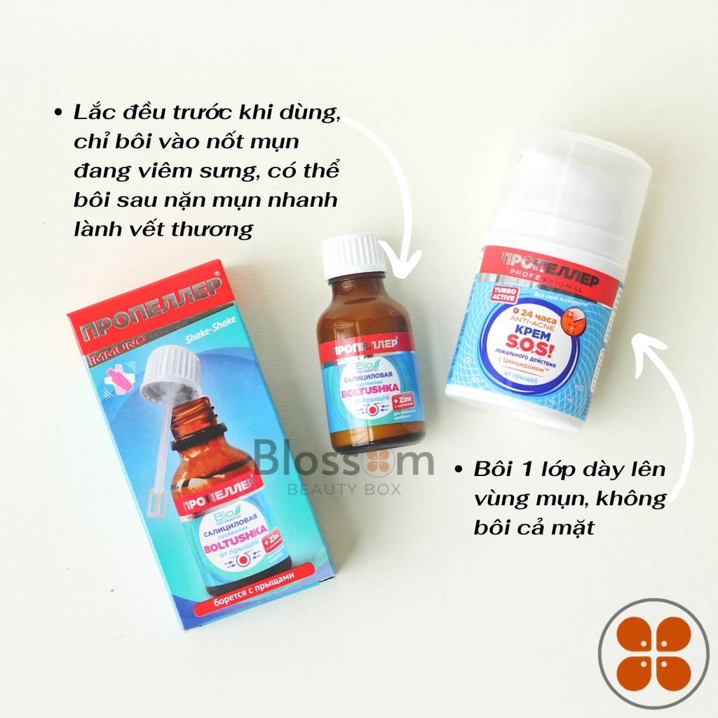 Kem bôi mụn Propeller SOS và dung dịch kẽm | BigBuy360 - bigbuy360.vn