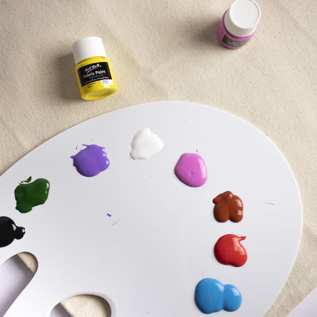 Palette Pha Màu - Khay Pha Màu Phẳng Bằng Nhựa Mont Marte - White  Acrylic Palette