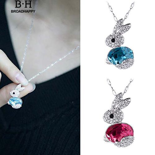 Dây chuyền thiết kế mặt hình thỏ có đính đá lấp lánh phong cách Boho